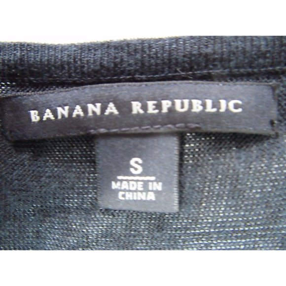 Banana Republic Women's Black A-Line Cap Sleeve Sheer Layered Tunic Dress Sz S - Picture 4 of 7